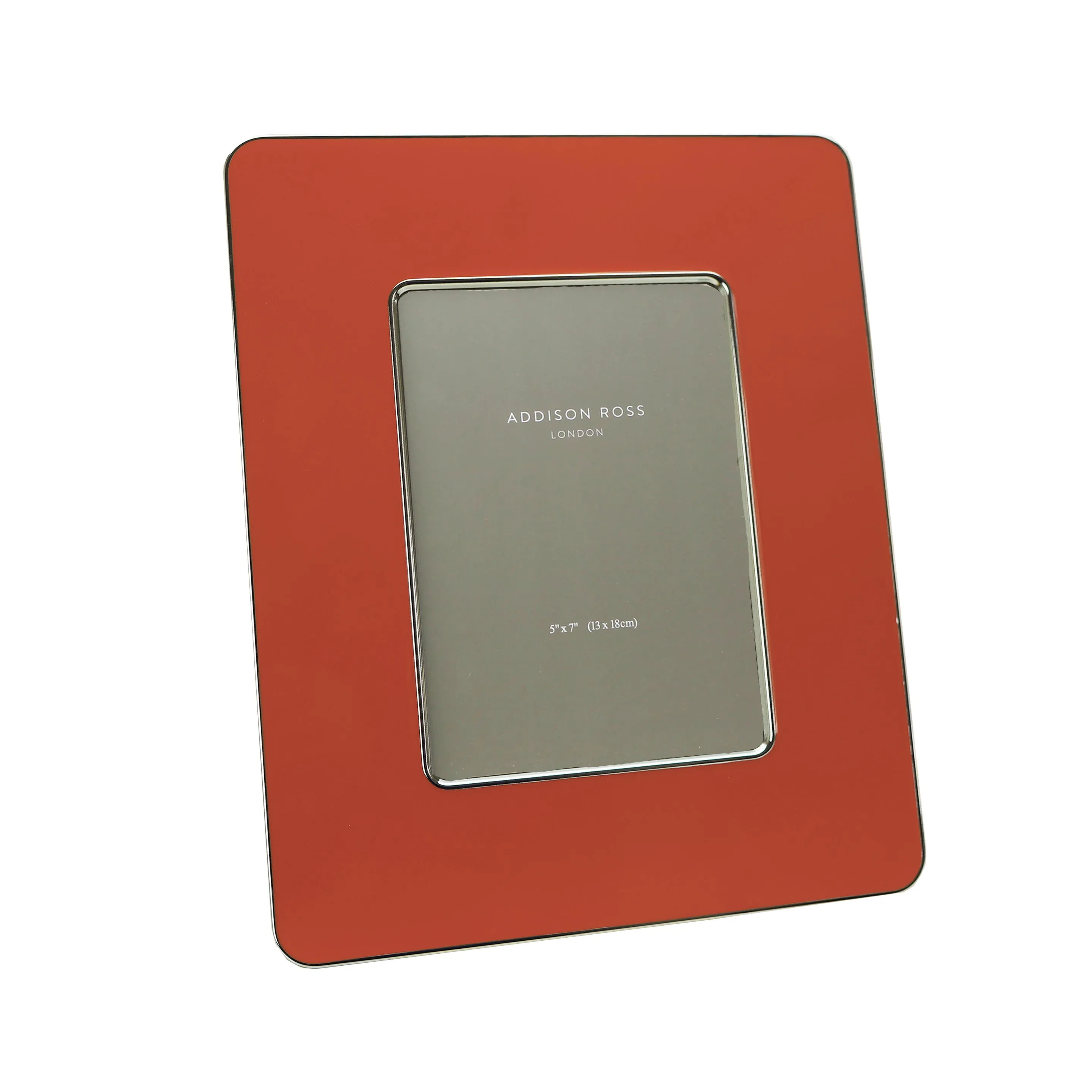 Studio Enamel Photo Frame 5x7" - Orange, Silver product