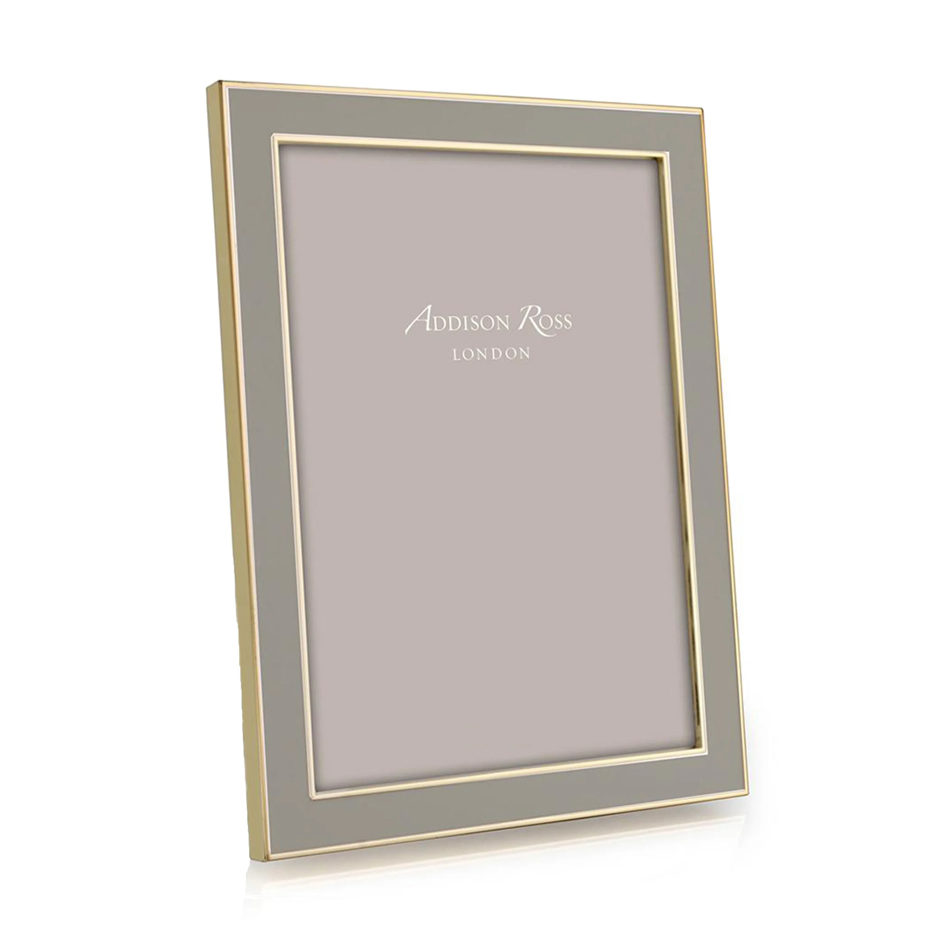 Taupe Enamel & Gold Photo Frame - Taupe, Gold product