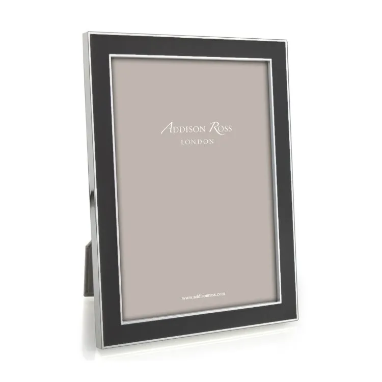 Taupe Enamel & Silver Photo Frame - Taupe, Silver product