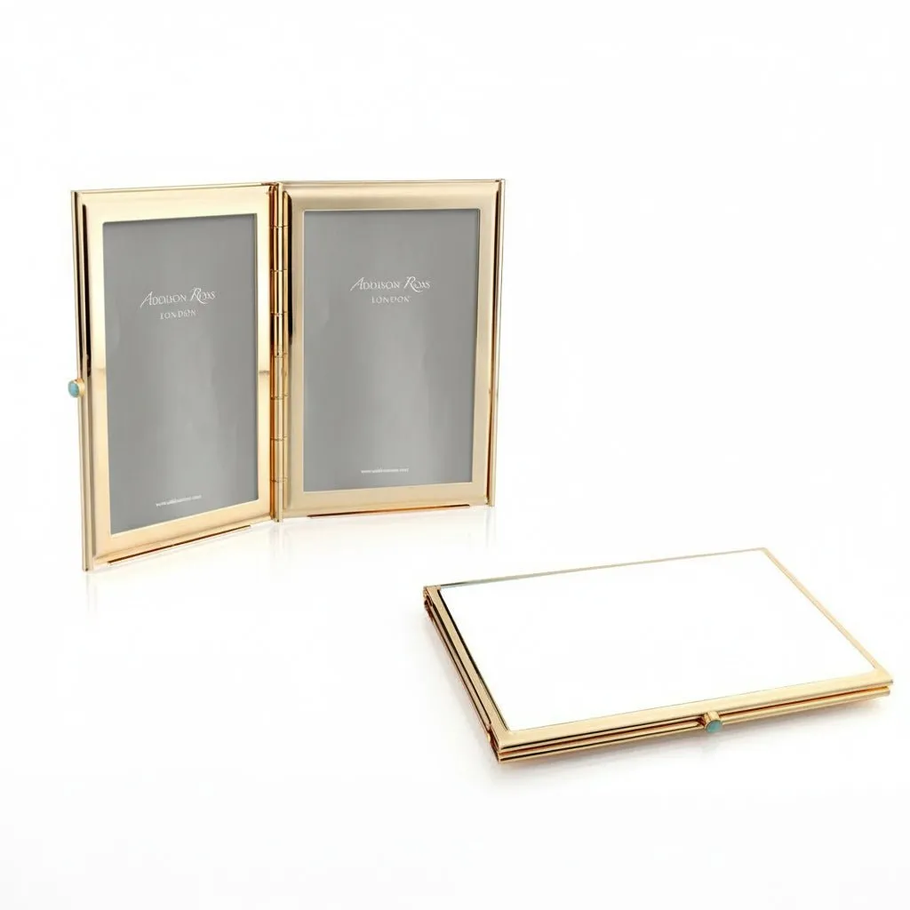 Travel Photo Frame - White, Gold product