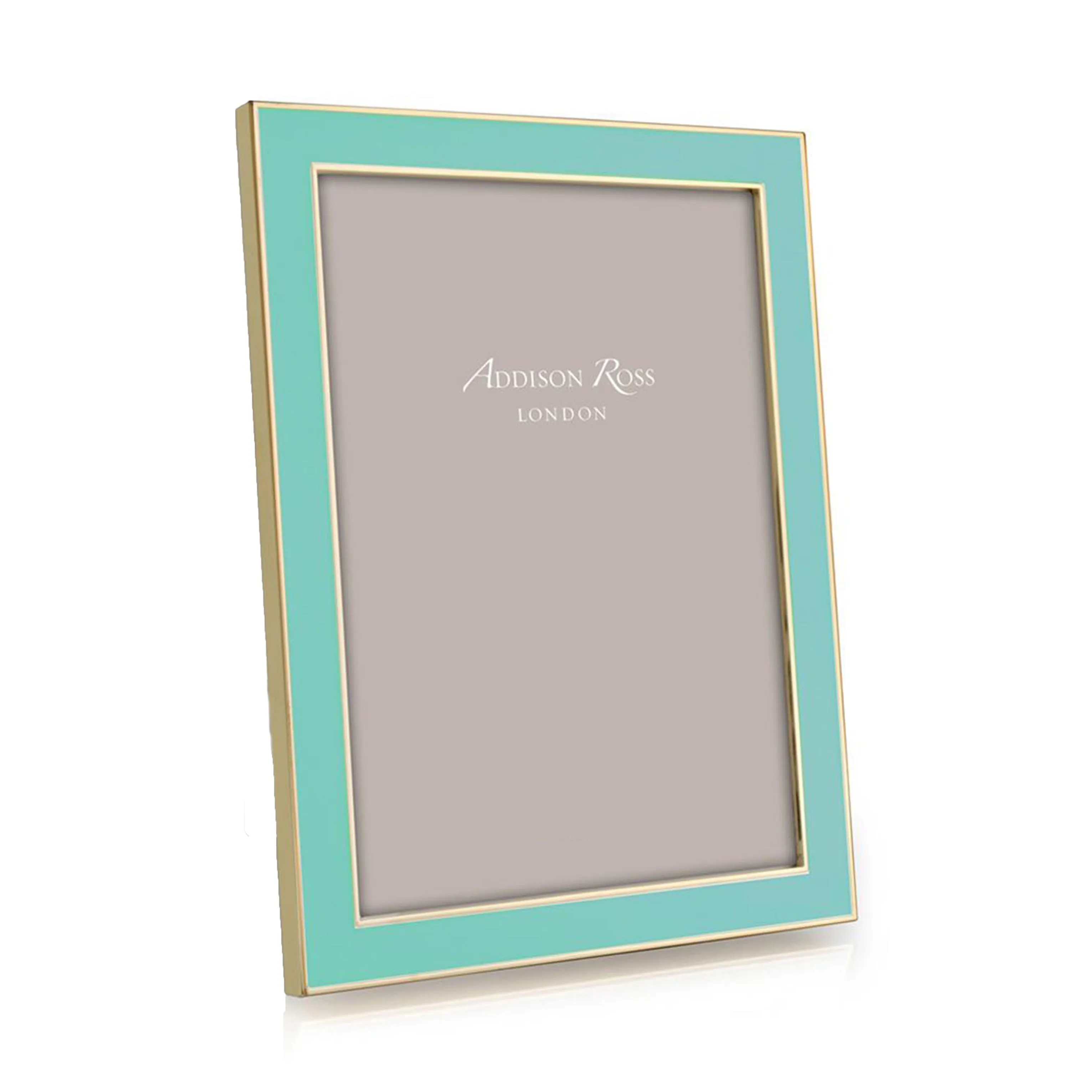 Turquoise Blue Enamel Photo Frame - Gold, Velvet product