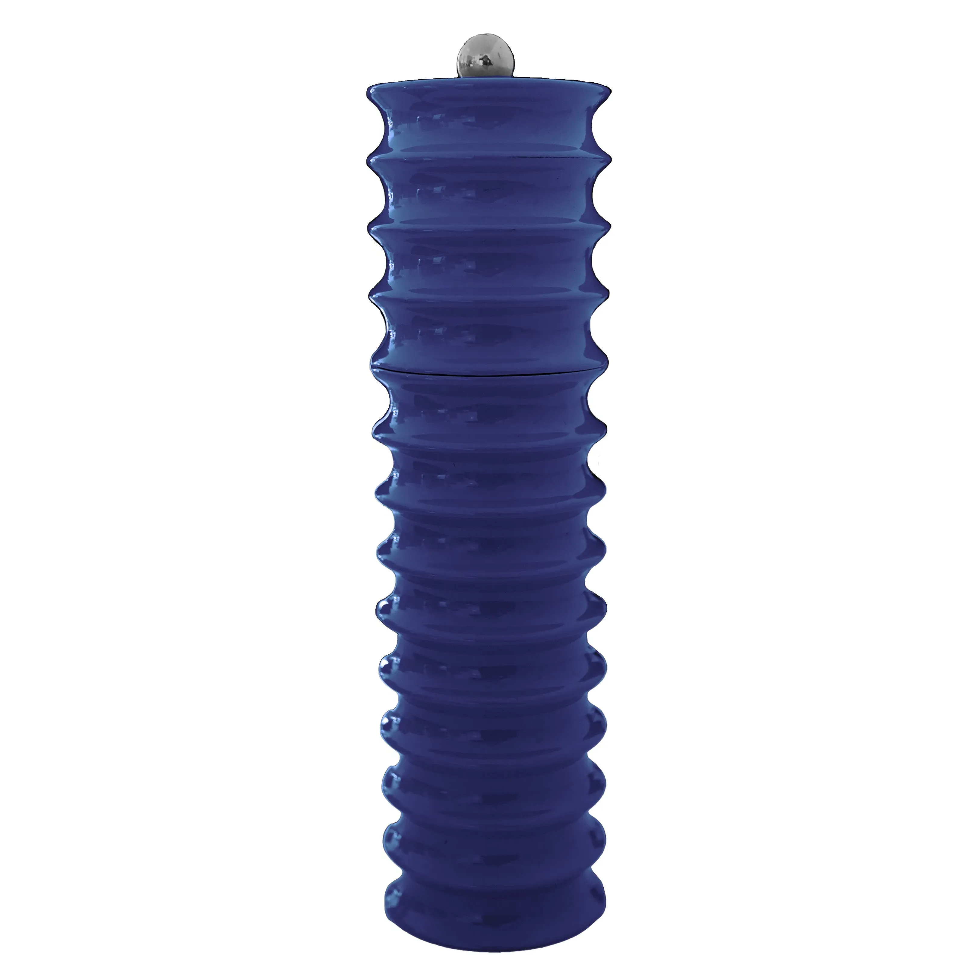 Twister Salt and Pepper Mill - Navy, Lacquered Rubber Wood product