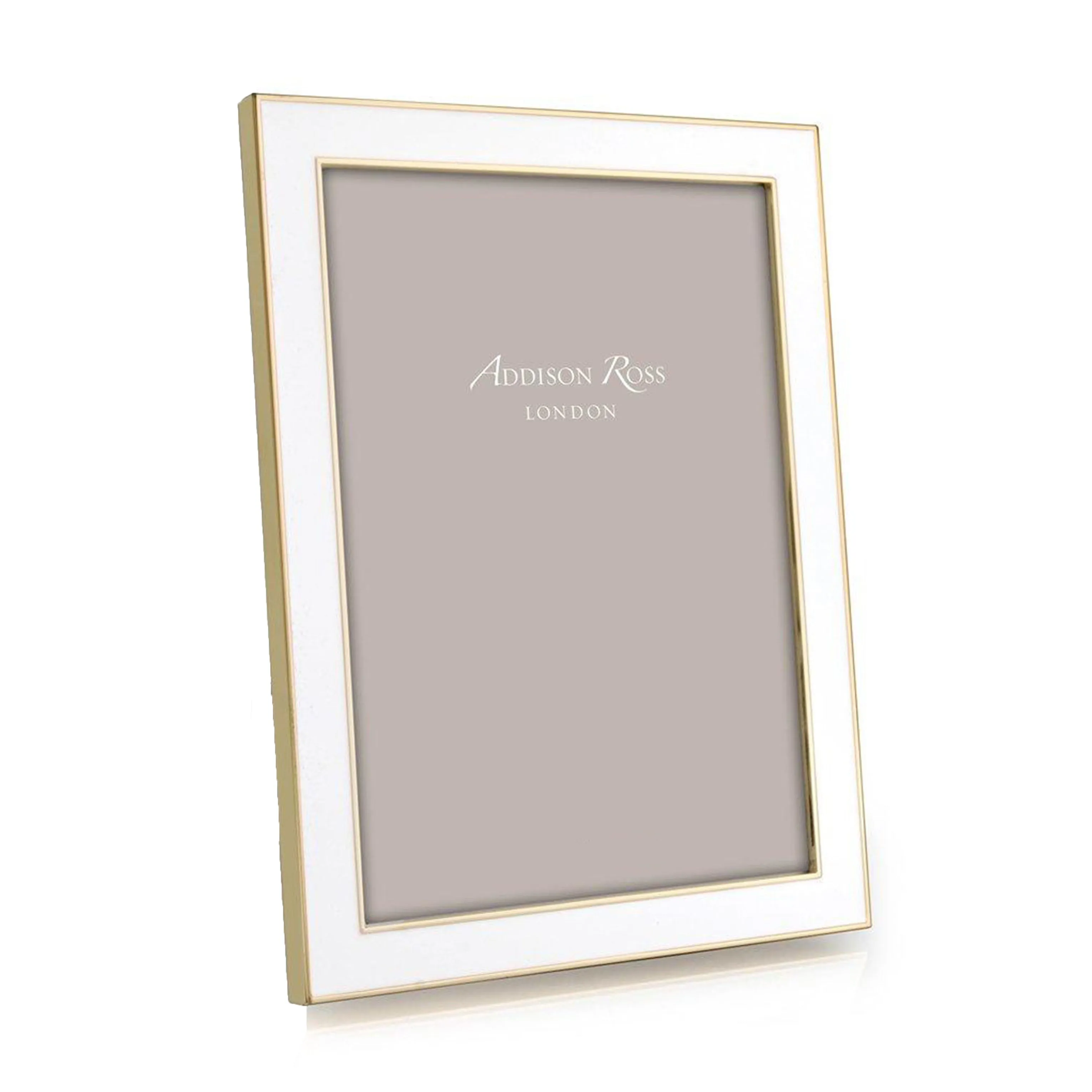 White Enamel & Gold Photo Frame - White, Enamel product