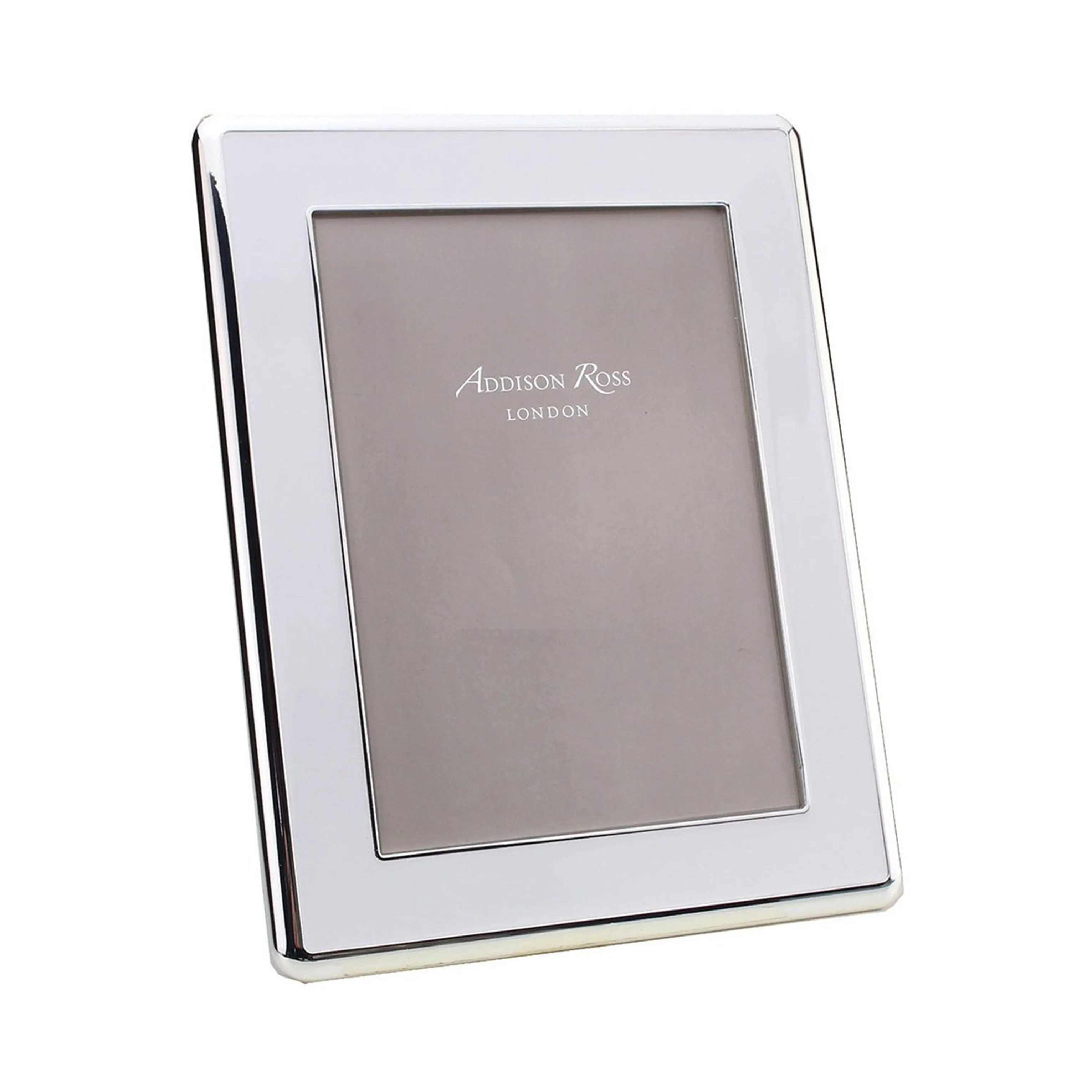 White Enamel & Silver Curve Photo Frame - White, Enamel product