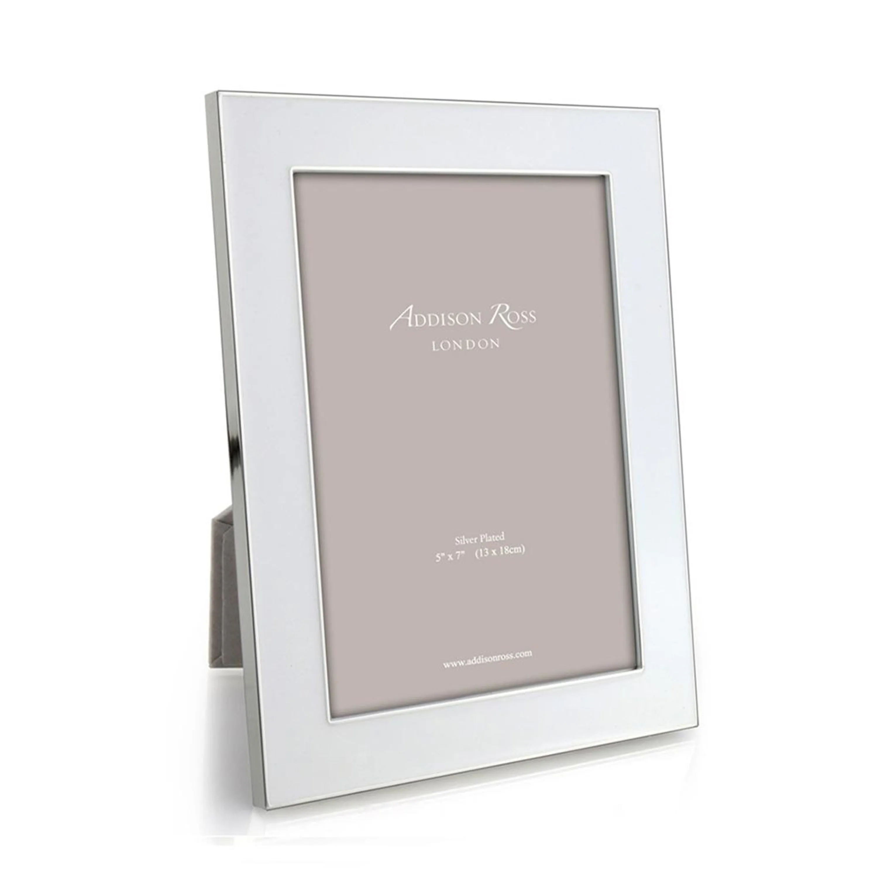 White Enamel & Silver Wide Frame - White, Enamel product