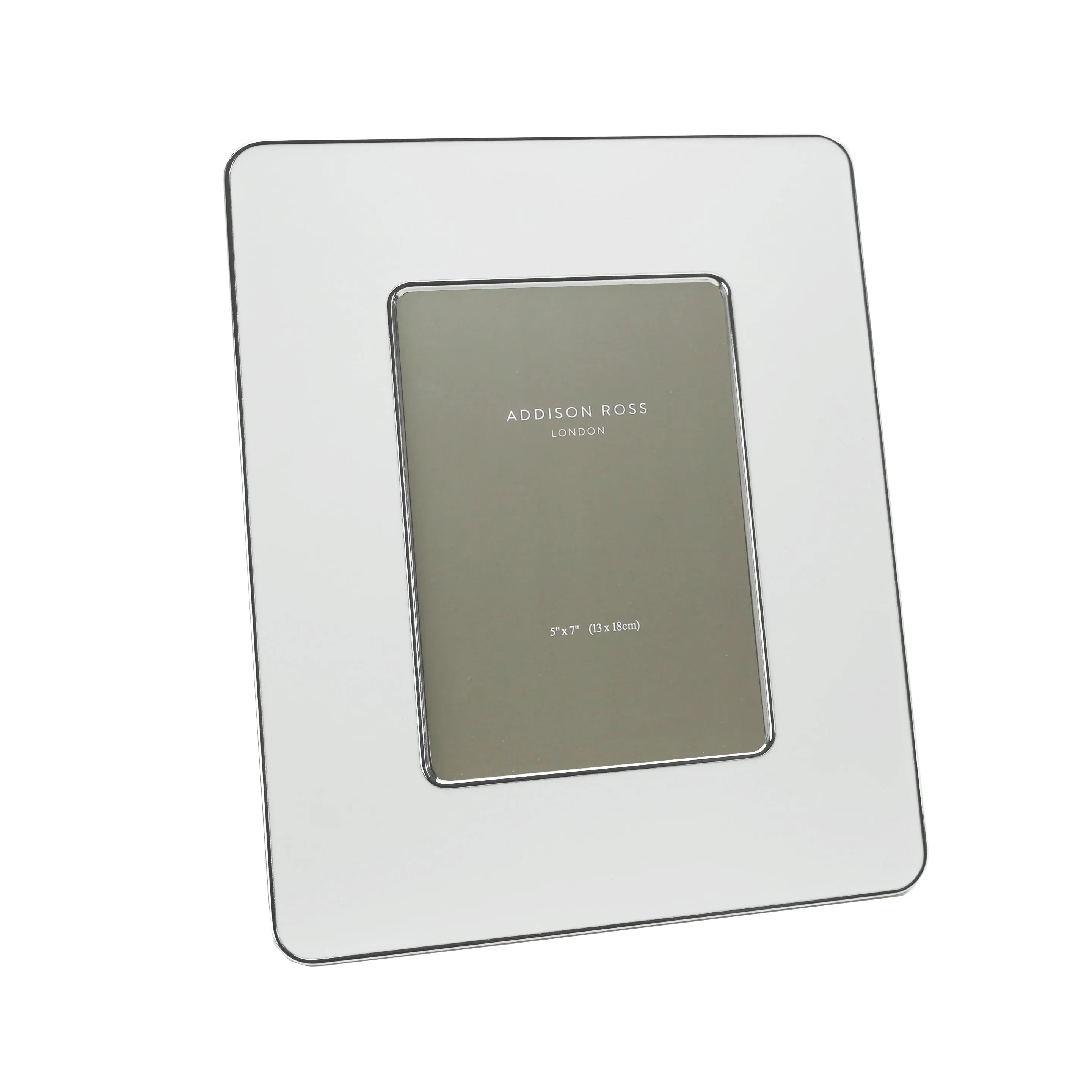 White & Silver Enamel Studio Photo Frame - 5x7" product
