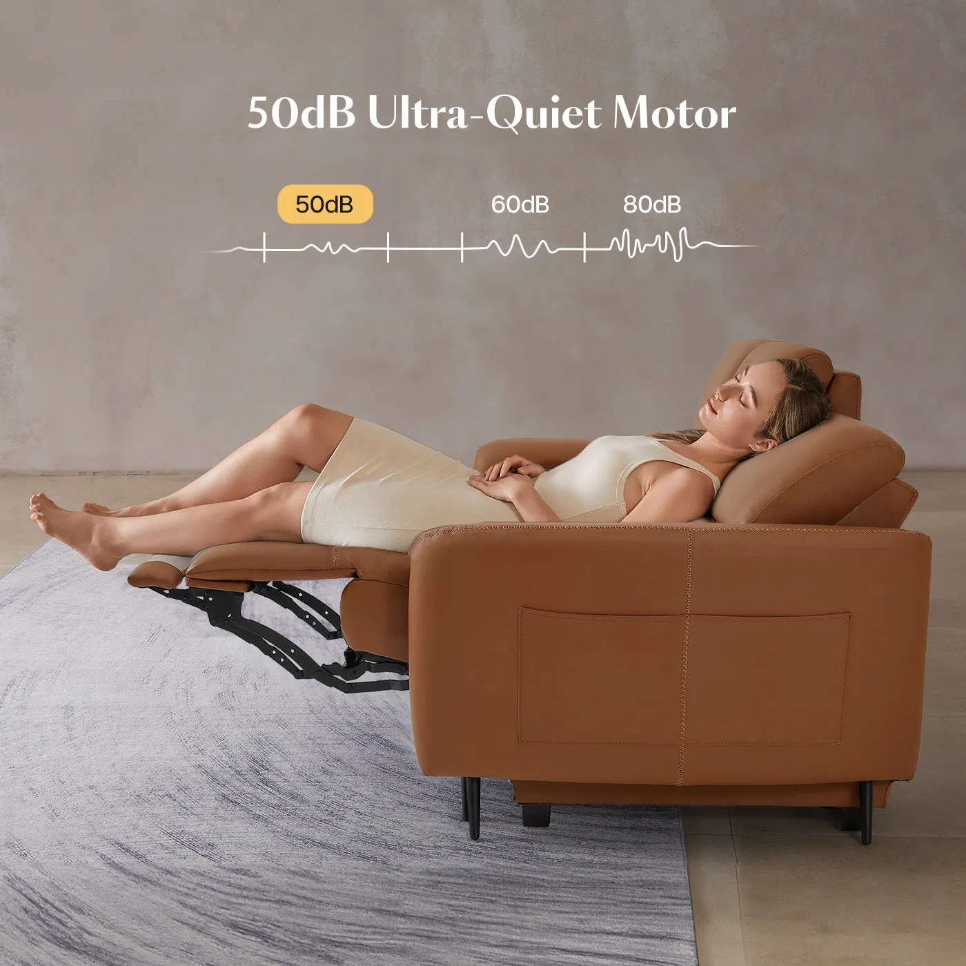 3-Seater Power Recliner Sofa with Wall Hugger - Leather