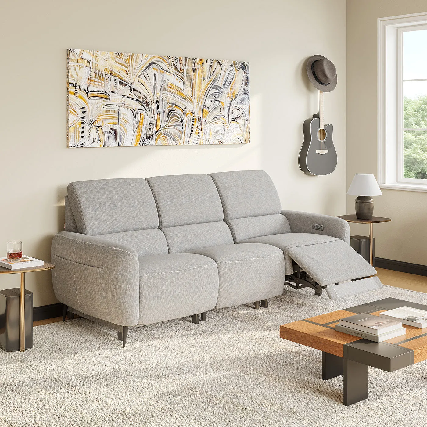3-Seater Power Recliner Sofa with Zero Wall Function image