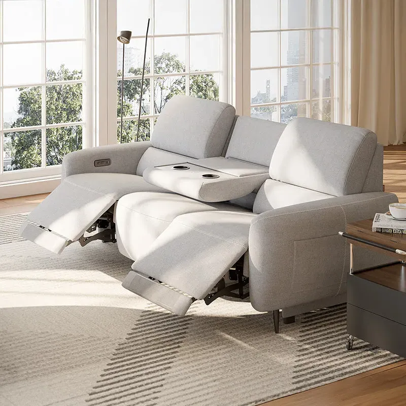 AeroStretch 3-Seater Power Recliner Sofa with Drop Down Tray