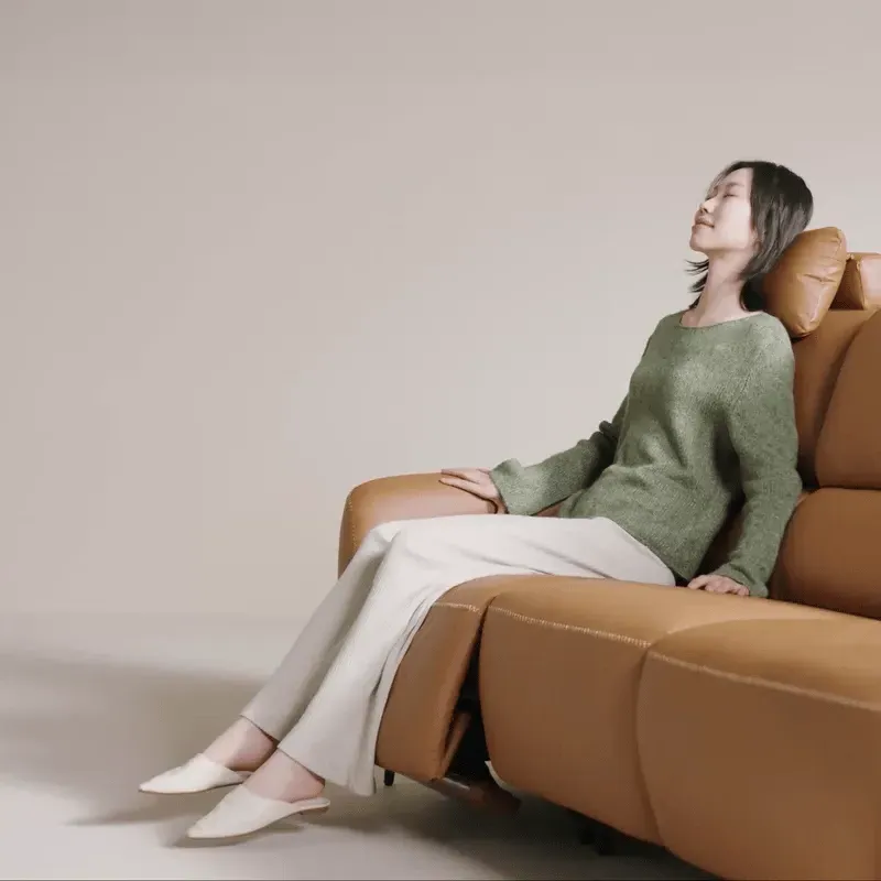 AeroStretch 3-Seater Power Recliner with Massage - Leather