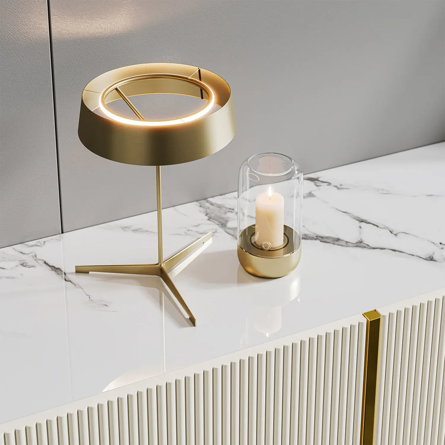 Cassandra Common Large TV Stand with Storage - Off White