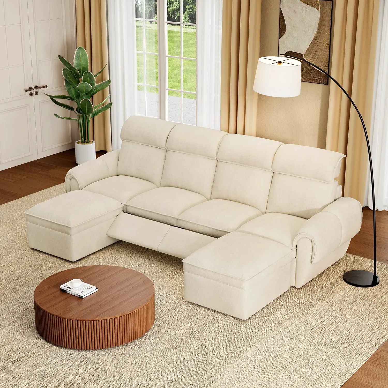 CloudCubo 4-Seat Sectional Sofa with Power Reclining image