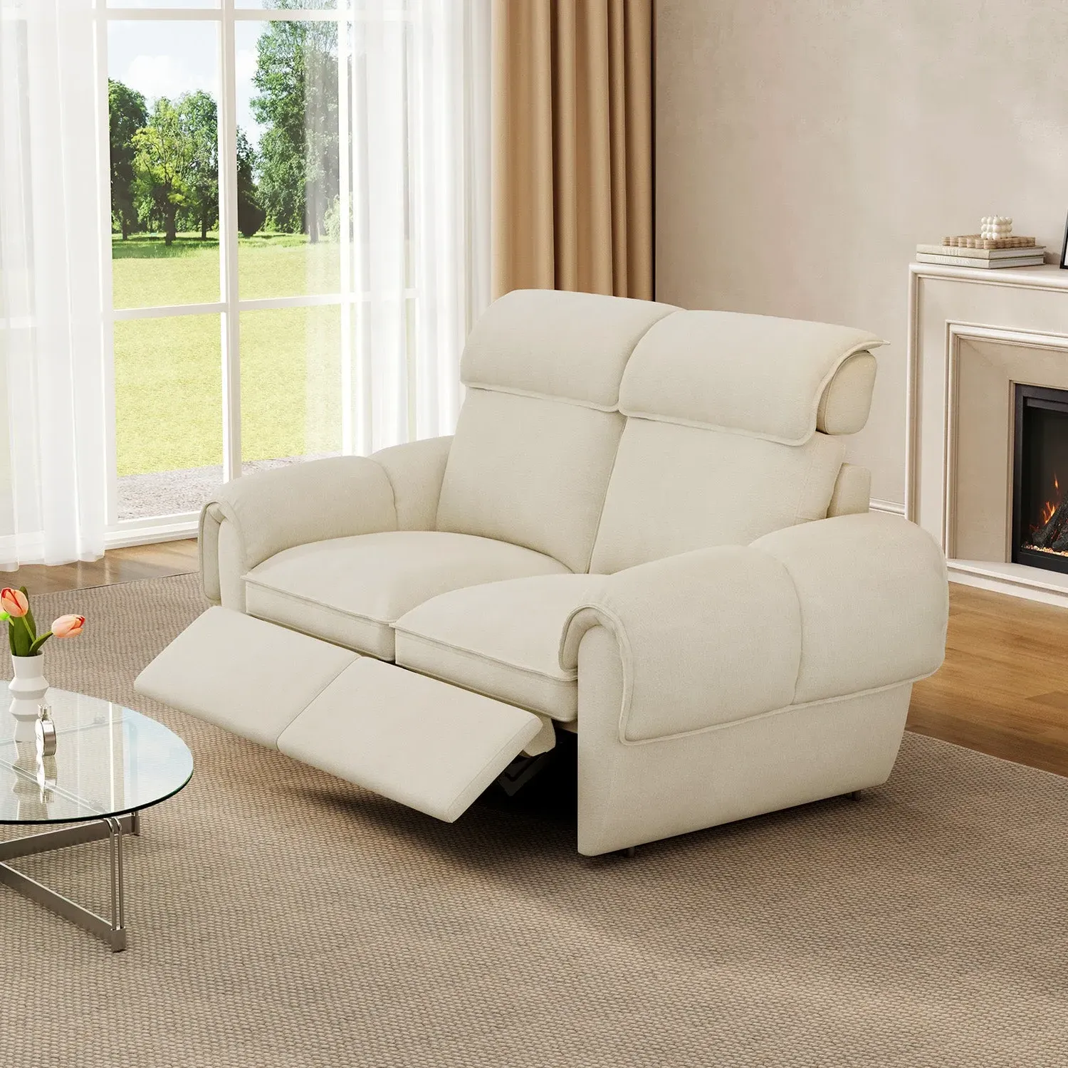 CloudCubo Loveseat Modular Sectional Sofa with Power Recliner image