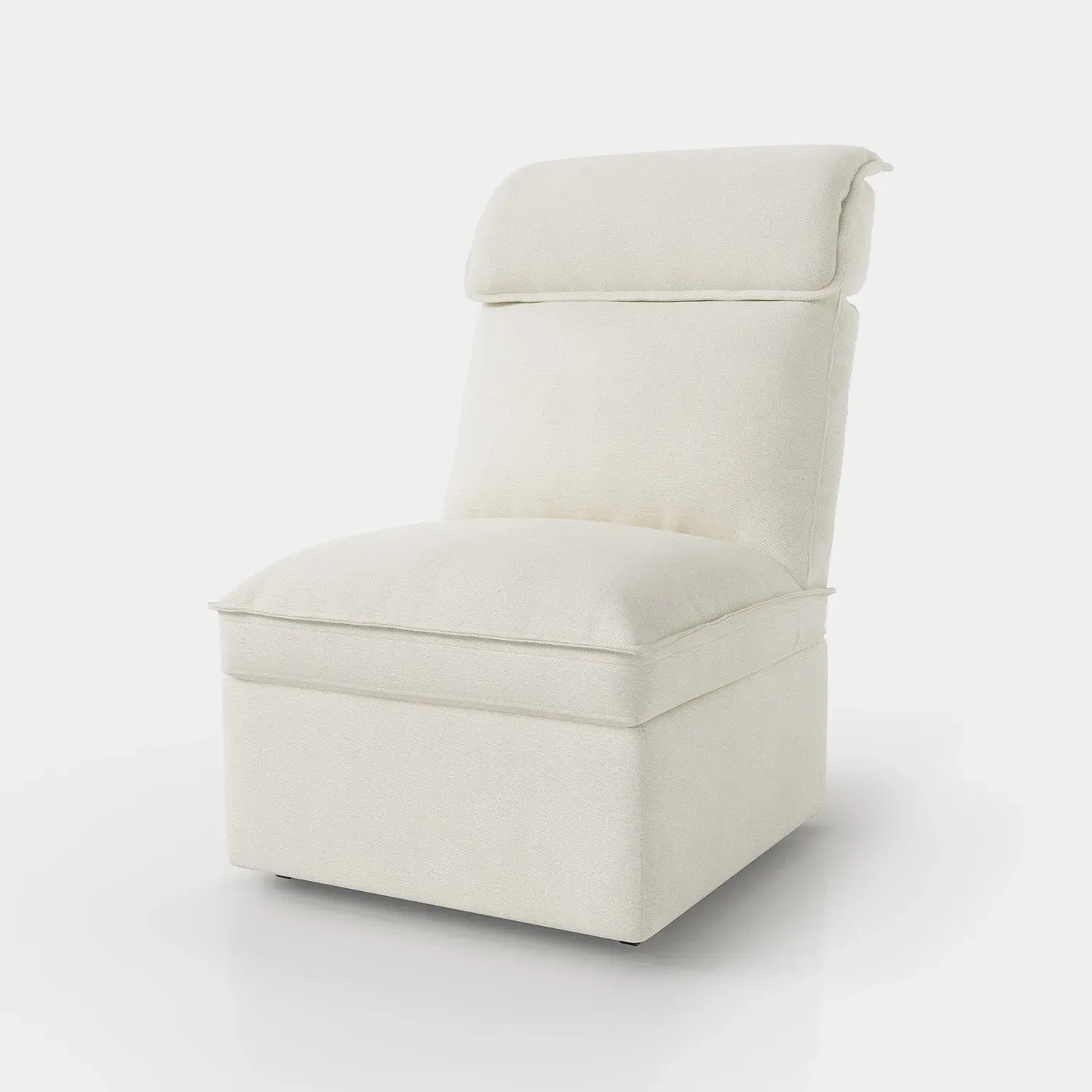 CloudCubo Modular Sofa with Storage and Headrest - Off White