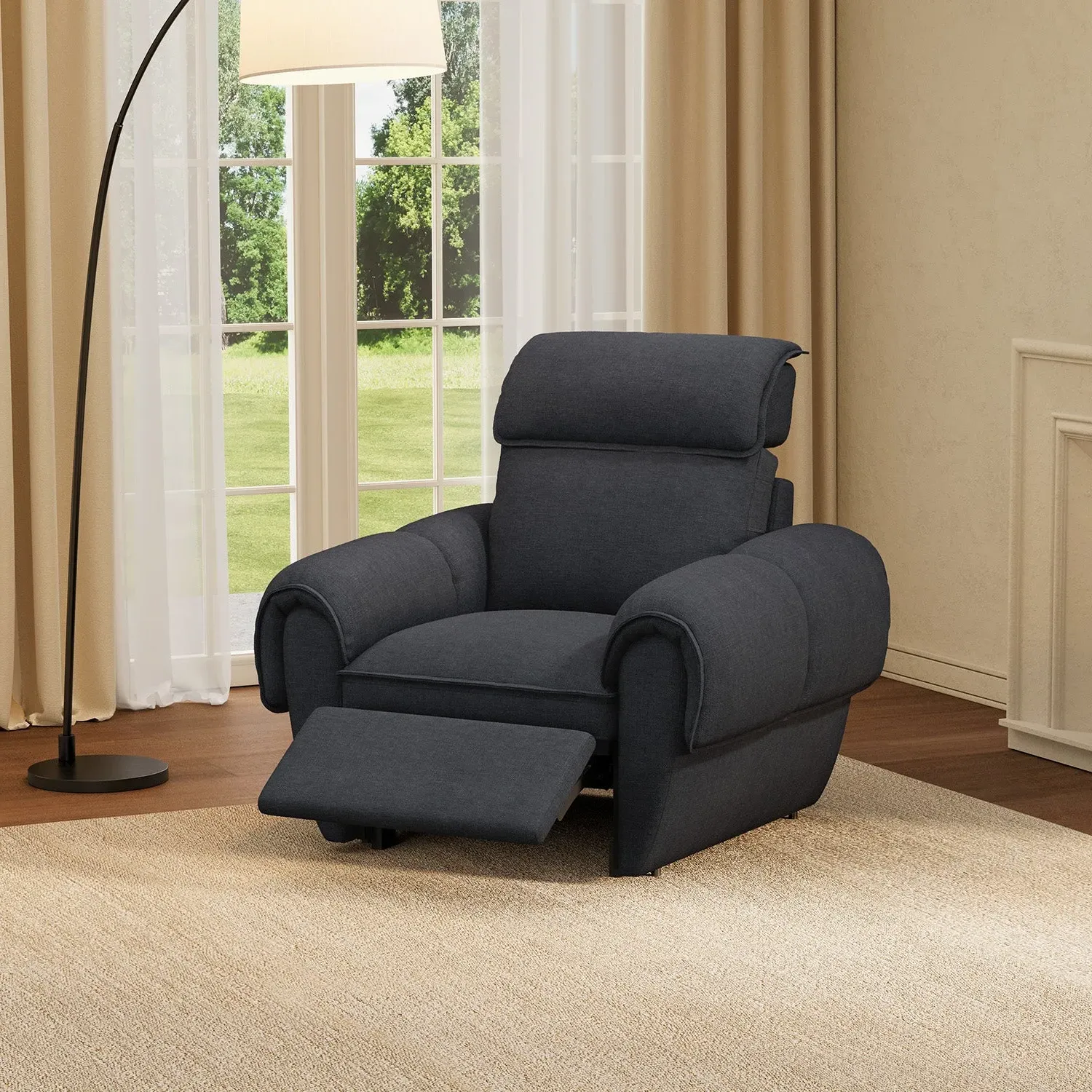 CloudCubo Reclining Sectional Armchair - Dark Gray image