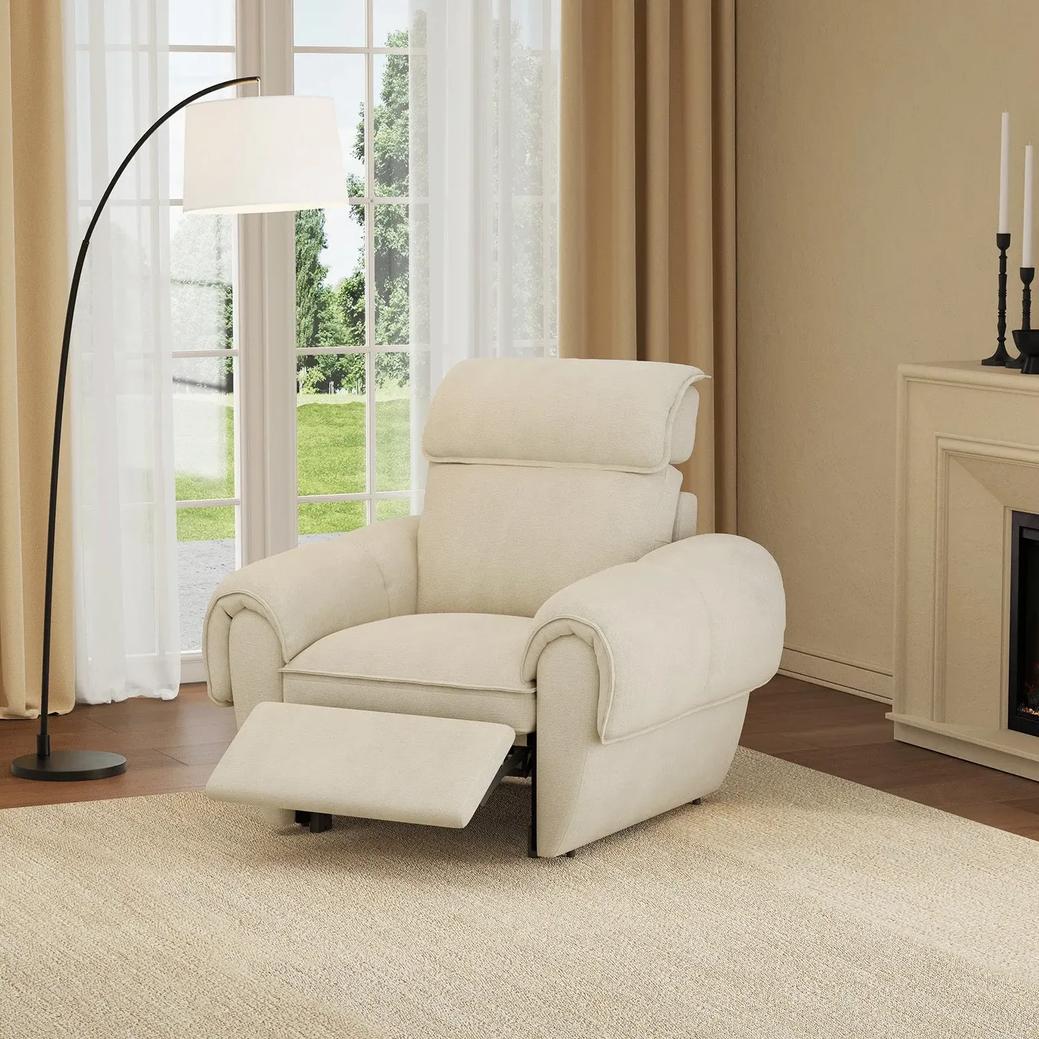 CloudCubo Reclining Sectional Armchair - Off White