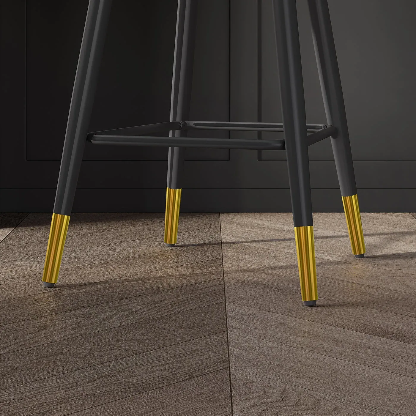 Eden Common Counter Stools with Upholstery Set of 2 - Grey