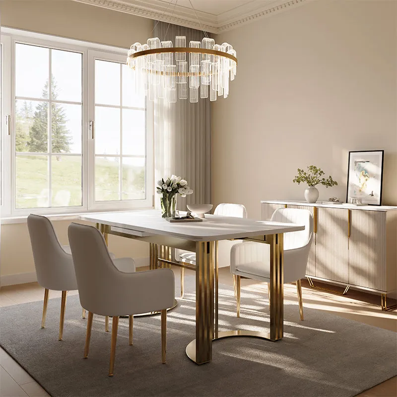 Eden Common Rectangular Dining Table Extendable - White