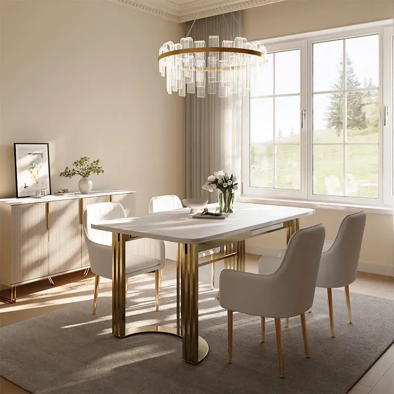 Eden Common Rectangular Dining Table Extendable - White