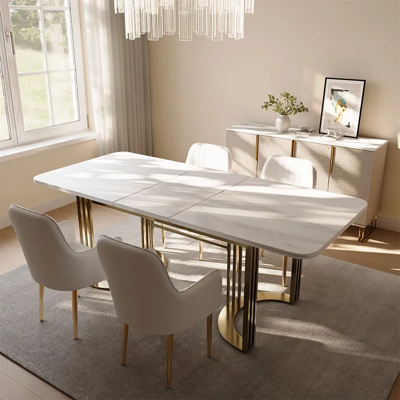 Eden Common Rectangular Dining Table Extendable - White