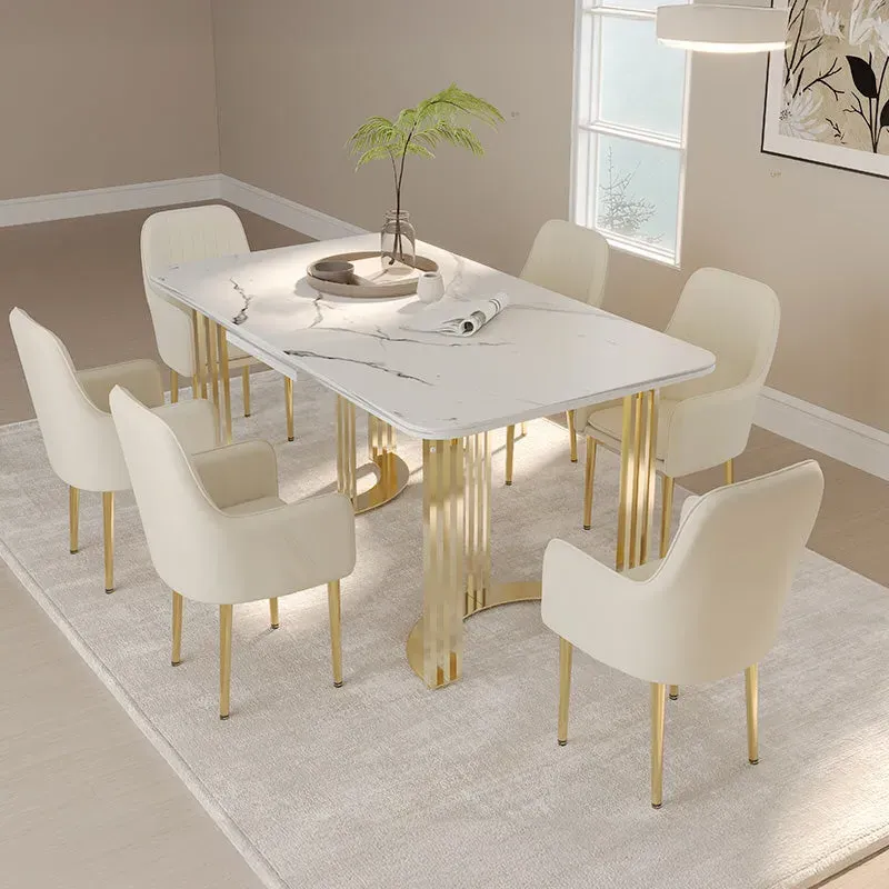 Eden Common Rectangular Dining Table Set Extendable with 6 Chairs