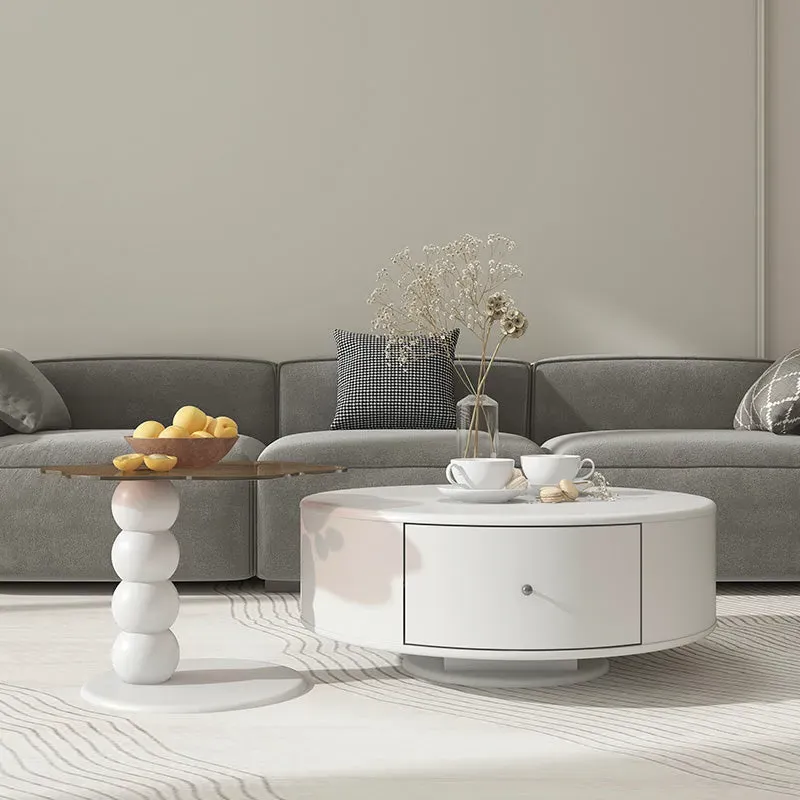Elina Rotatable Nesting Coffee Table with Drawers