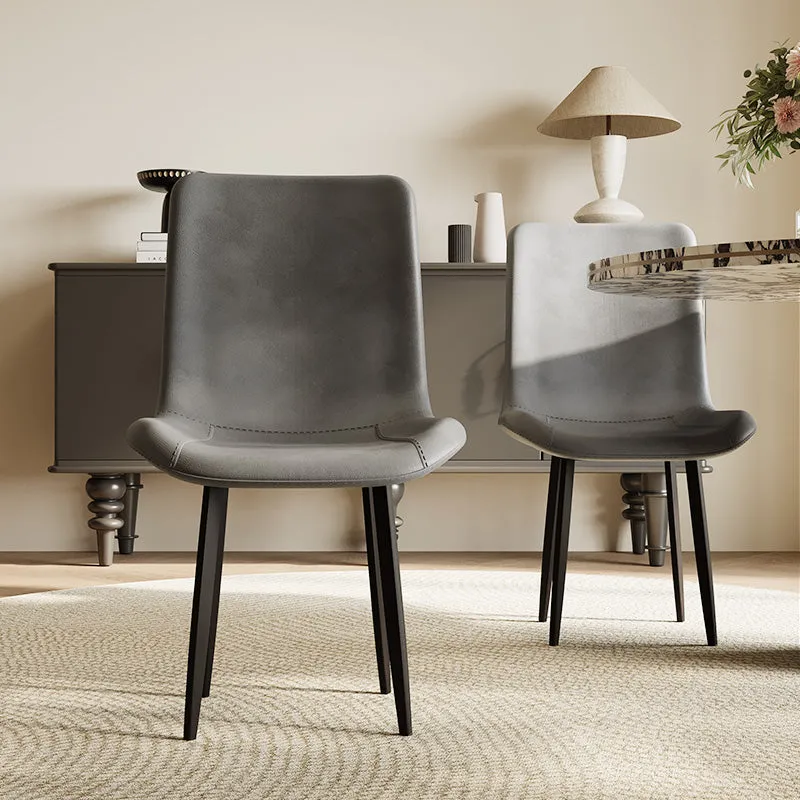 George 2 Chair Dining Set with Metal Legs - Black