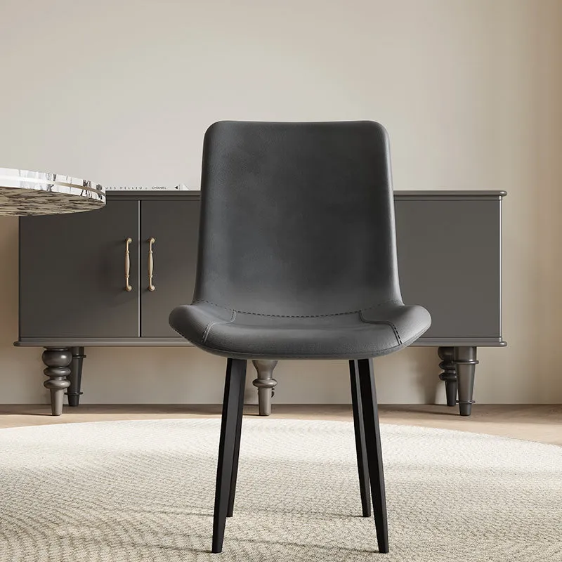 George 2 Chair Dining Set with Metal Legs - Black