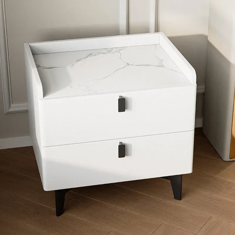 George 2 Drawer Nightstand - Marble