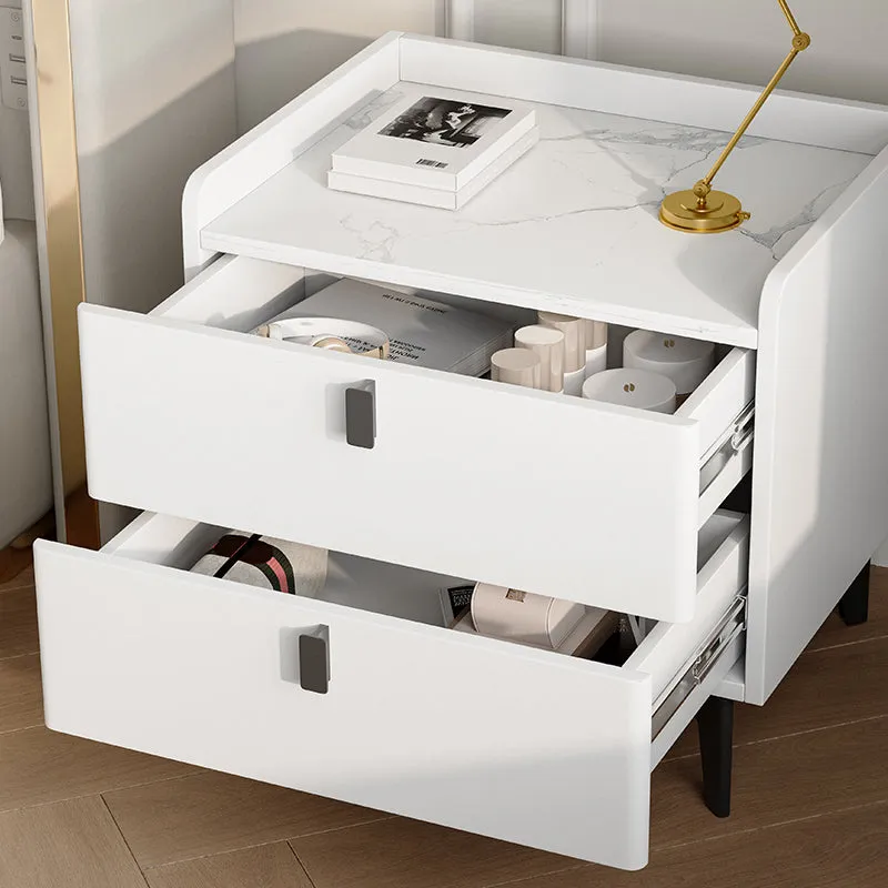 George 2 Drawer Nightstand - Marble