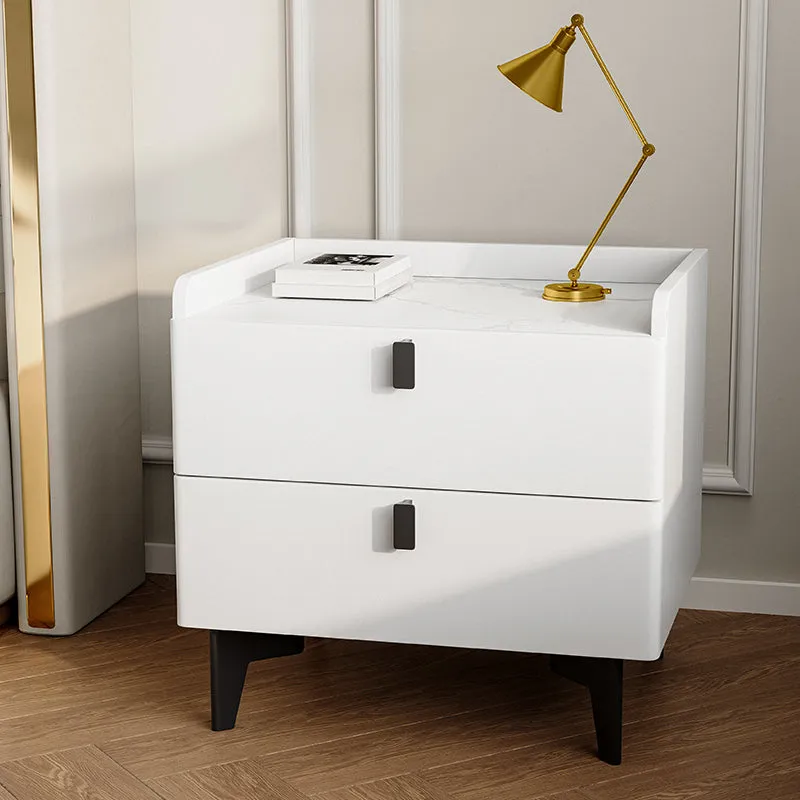 George 2 Drawer Nightstand - Marble