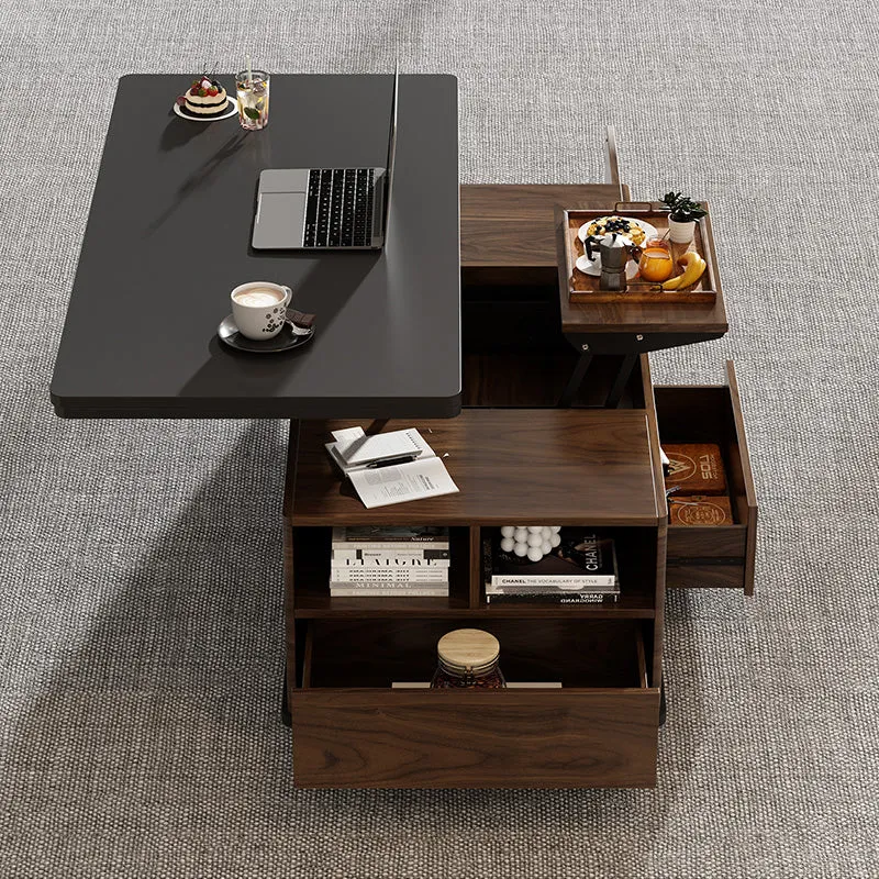 George Lift Top Coffee Table with Storage - Walnut