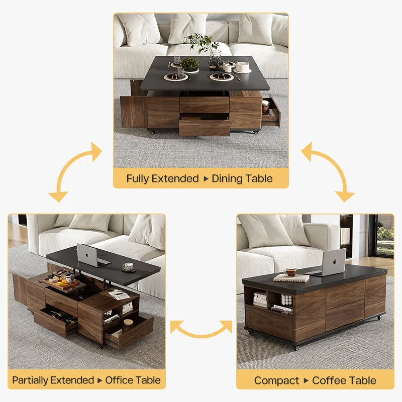 George Lift Top Coffee Table with Storage - Walnut