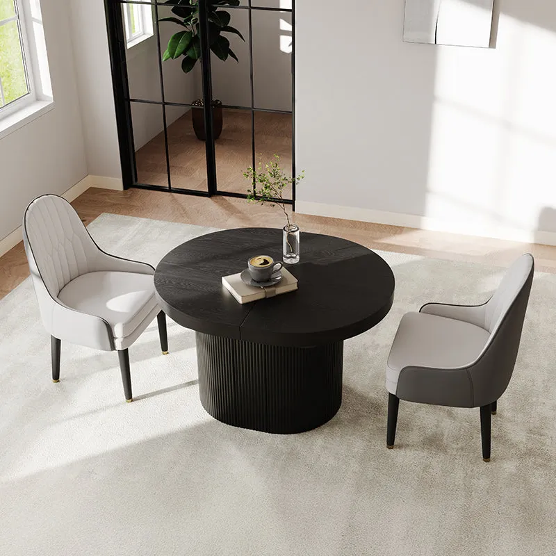 George Oval Extendable Dining Table - Black