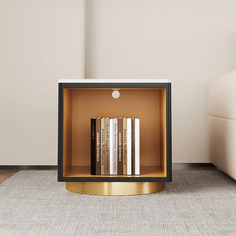 George Side Table with LED Light and Storage
