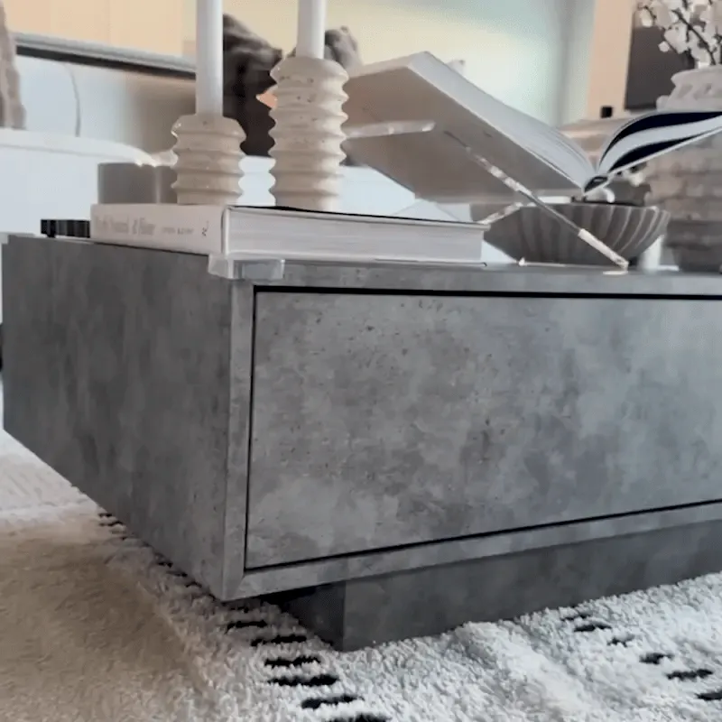 Jackson Rectangle Coffee Table with Storage - Gray