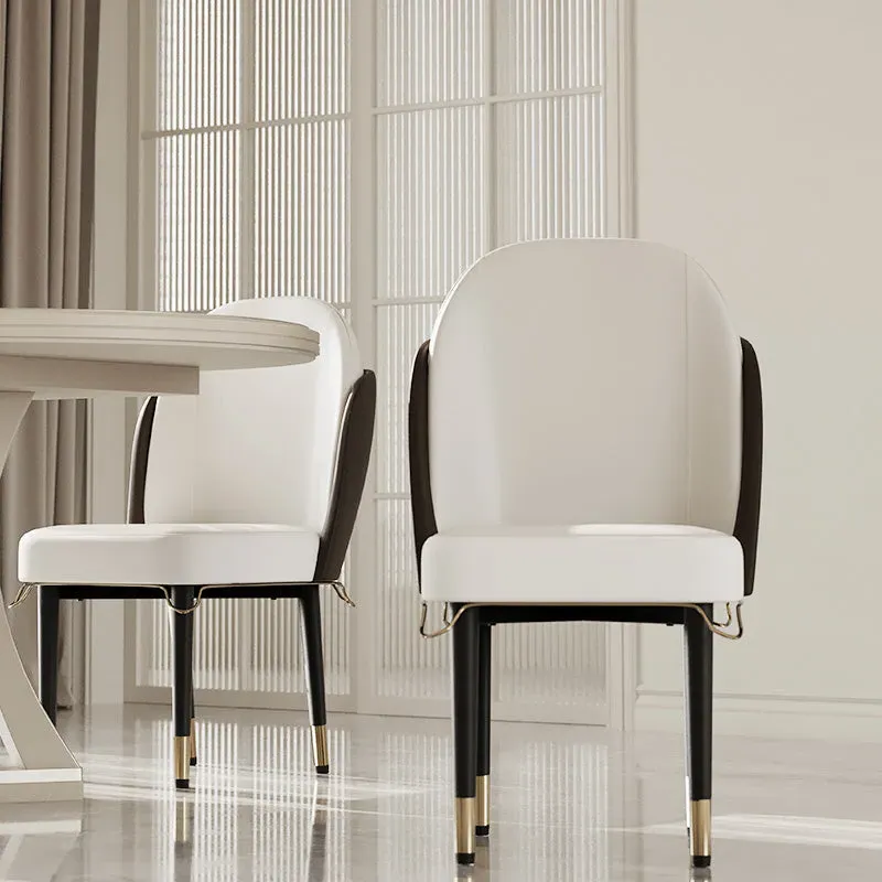 Jackson Set of 2 Dining Chairs - White, Leather