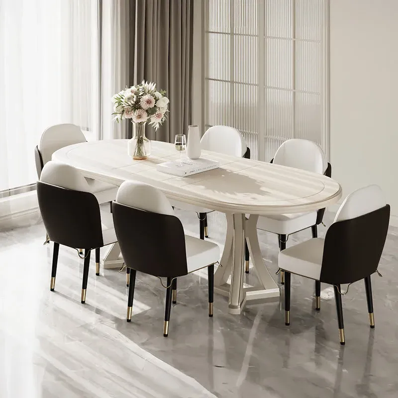 Jackson Set of 2 Dining Chairs - White, Leather