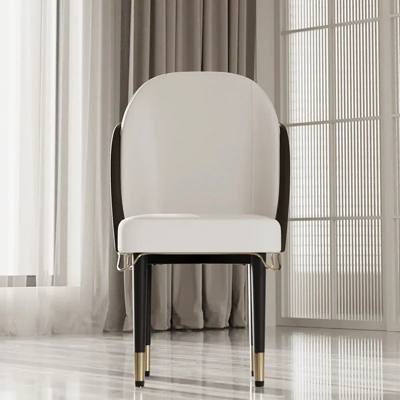 Jackson Set of 2 Dining Chairs - White, Leather