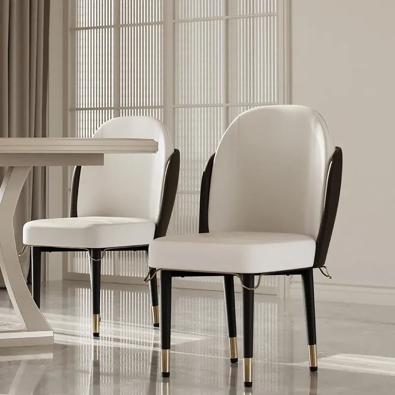 Jackson Set of 2 Dining Chairs - White, Leather image