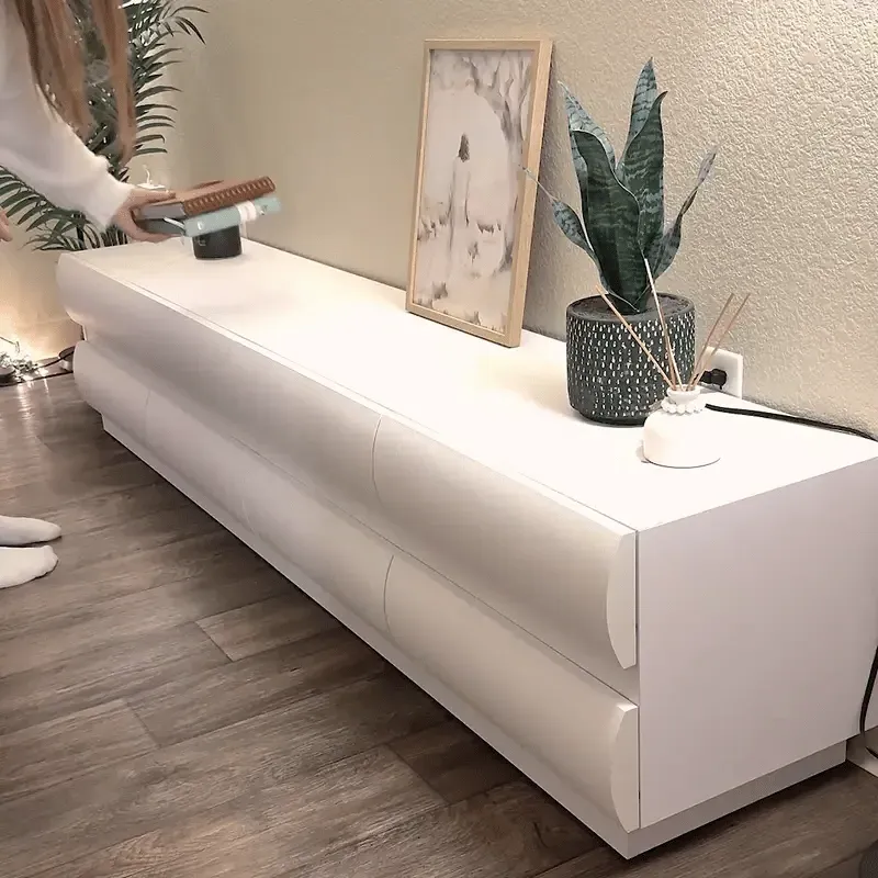 Kelly Nordic TV Stand with 8 Drawers image