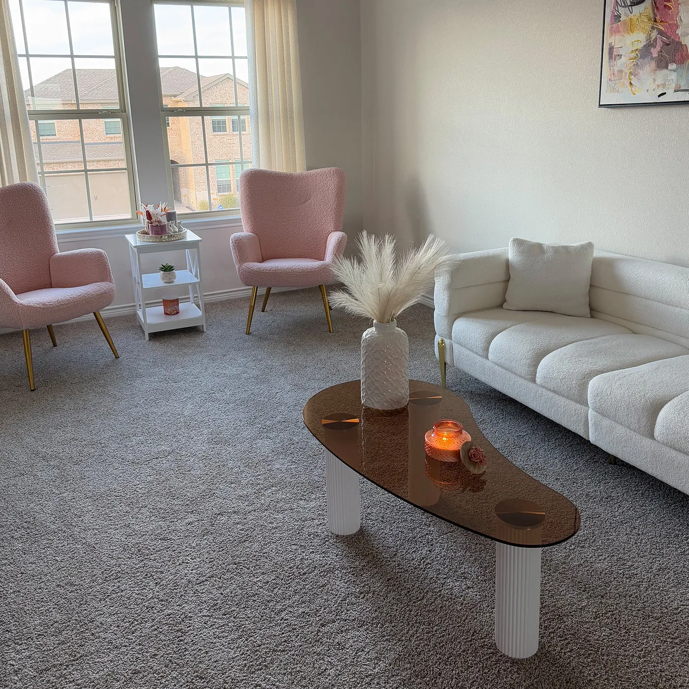 Kelly Round Coffee Table - Tempered Glass