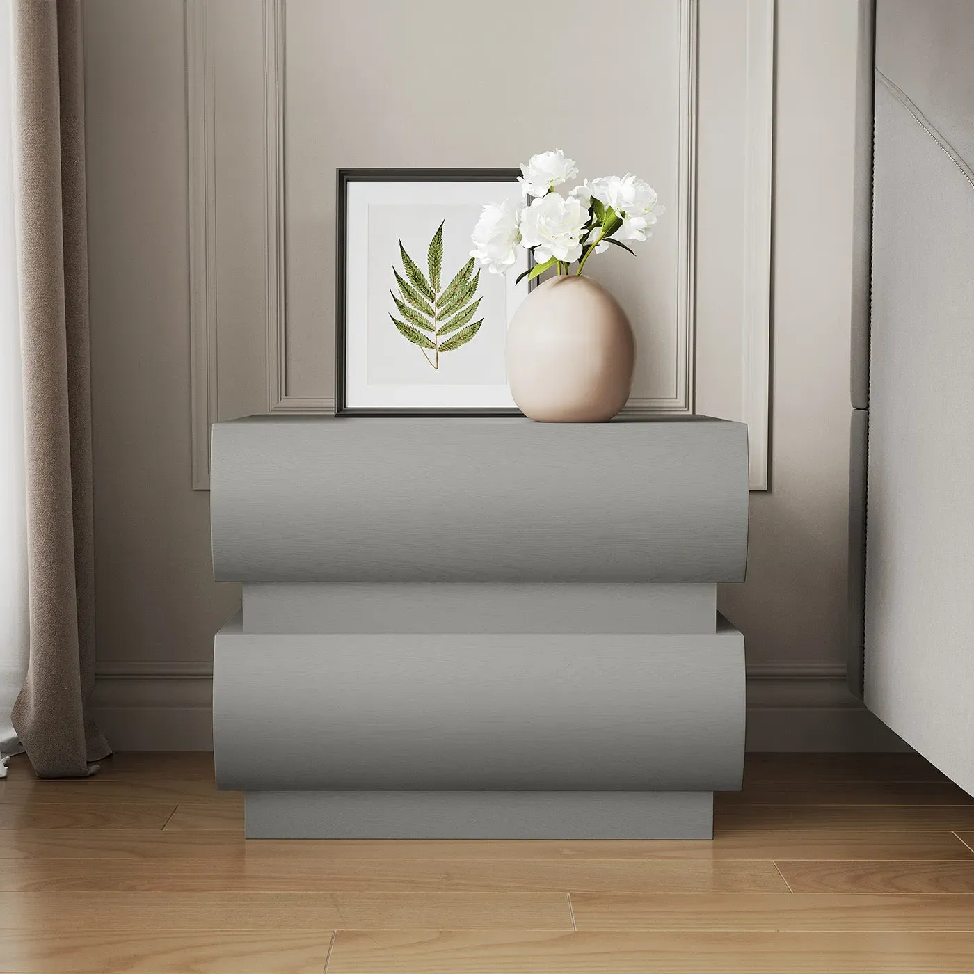 Kelly Smart Side Table with Power Strip and Drawers image