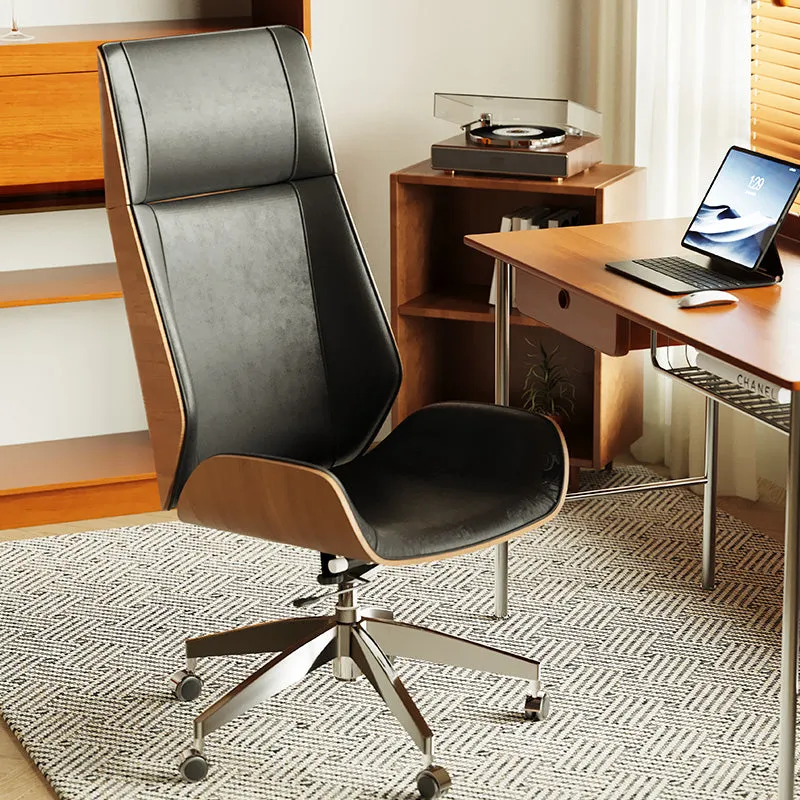 Miya Counter Height Swivel Office Chair - PU Leather