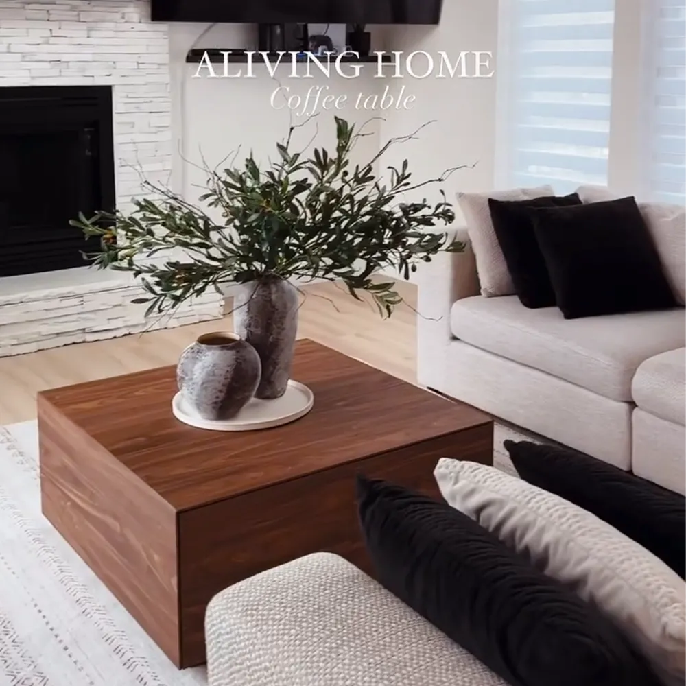 Miya Japandi Extendable TV Console & Coffee Table Set - Walnut