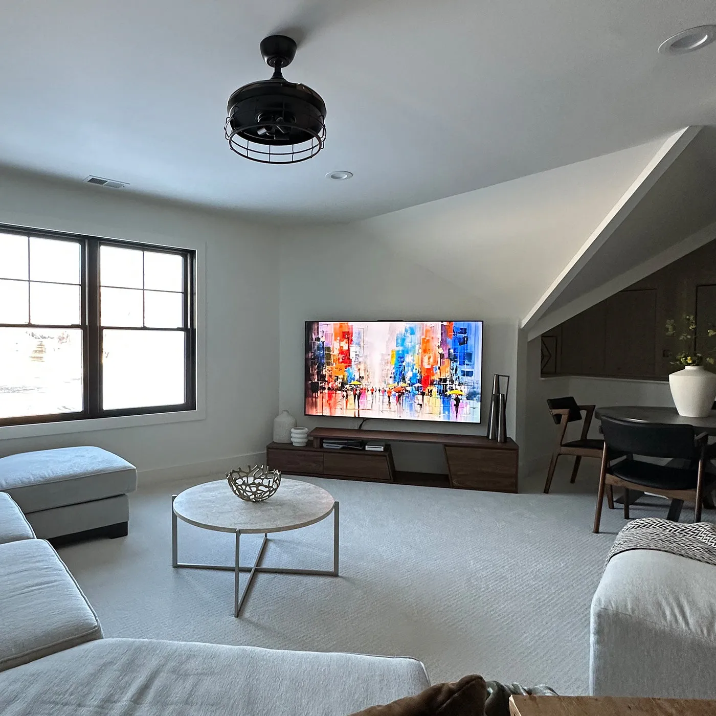 Miya Japandi Extendable TV Console with Storage - Walnut