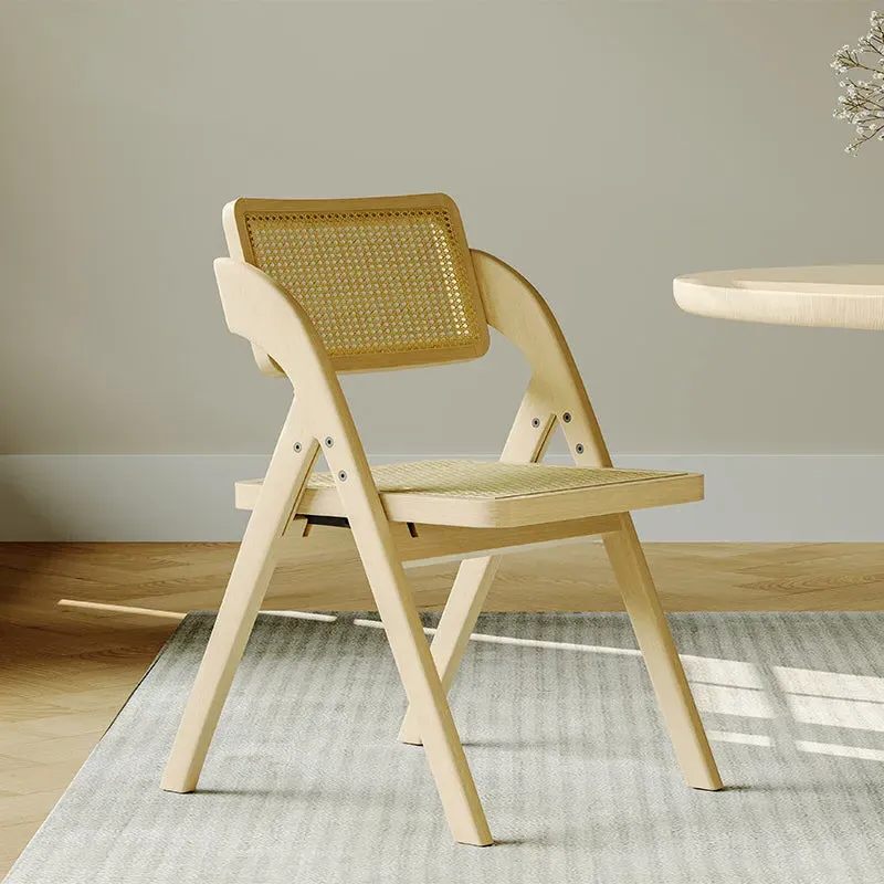 Miya Japandi Folding Rattan Dining Chair Set of 2 - PVC