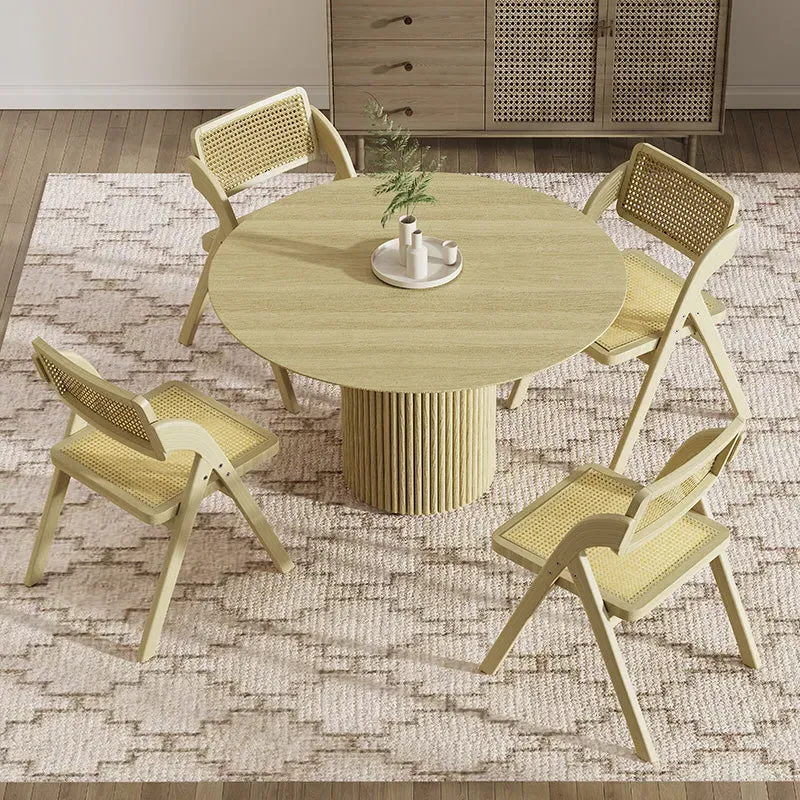 Miya Japandi Folding Rattan Dining Chair Set of 2 - PVC