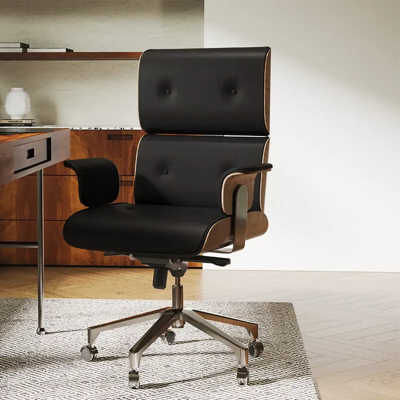 Miya Japandi Swivel Office Chair with Rocking - Adjustable Height