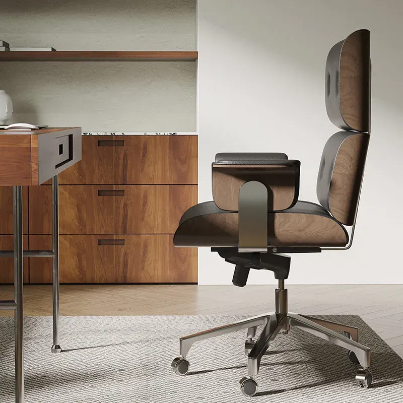 Miya Japandi Swivel Office Chair with Rocking - Adjustable Height